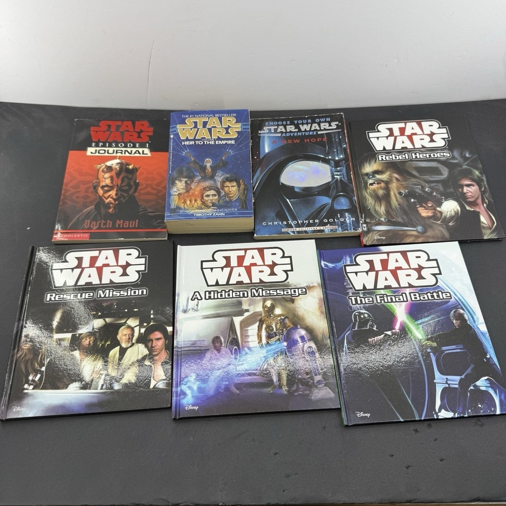 Lot Of 7 Star Wars Books Episode 1 Kids Books Random Lot